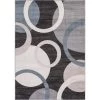 Best reviews of ❤️ Lara Circles Anthracite 5 ft. x 8 ft. Area Rug by Concord Global Trading 👏 -Unique Loom Shop anthracite concord global trading area rugs 45835 64 1000
