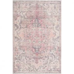 Cheap 👍 Nostalgia Meknes Beige Pink 6 ft. x 9 ft. Area Rug by Unique Loom ⌛