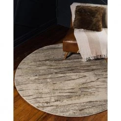 Discount 😀 Aurora Nora Beige 8' 0 x 8' 0 Round Rug by Unique Loom ❤️ -Unique Loom Shop beige unique loom area rugs 3127538 31 1000