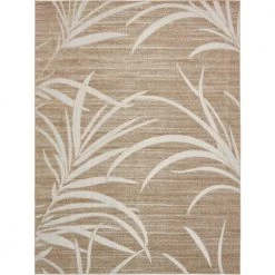 Discount ⌛ Indoor/Outdoor Orlando Beige 9' 0 x 12' 0 Area Rug by Unique Loom 🤩