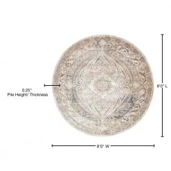 Promo 😍 Chateau Wilson Beige 8' 0 x 8' 0 Round Rug by Unique Loom 🥰 -Unique Loom Shop beige unique loom area rugs 3136065 76 1000