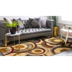 Outlet ⭐ Barista Kona Beige 5' 0 x 8' 0 Area Rug by Unique Loom ⌛ -Unique Loom Shop beige unique loom area rugs 3137898 fa 1000