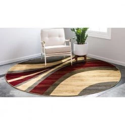 Promo ⌛ Barista Ngada Beige 8' 0 x 8' 0 Round Rug by Unique Loom 👍 -Unique Loom Shop beige unique loom area rugs 3137930 44 1000