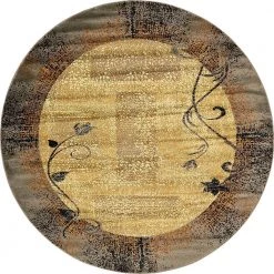 Buy ๐ Barista Excelsa Beige 8' 0 x 8' 0 Round Rug by Unique Loom ๐ฅ