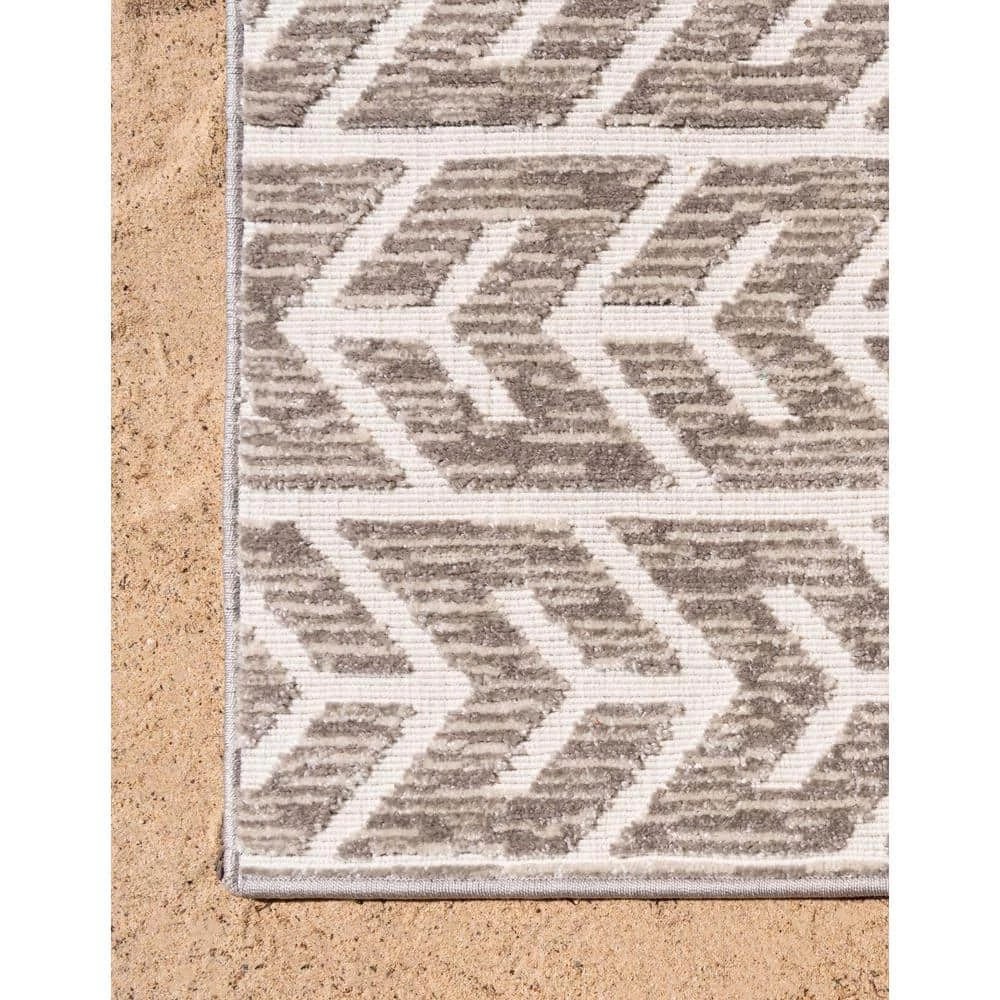 Coupon ✨ Sabrina Soto Beige 9 ft. x 12 ft. Aston Indoor/Outdoor Area Rug by Unique Loom 🔥 4 Coupon ✨ Sabrina Soto Beige 9 ft. x 12 ft. Aston Indoor/Outdoor Area Rug by Unique Loom 🔥 - Image 2