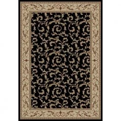 Best Sale ⭐ Jewel Veronica Black 8 ft. x 10 ft. Area Rug by Concord Global Trading 🌟