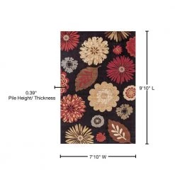 New ⌛ Jewel Kaleidoscope Black 8 ft. x 10 ft. Area Rug by Concord Global Trading 🥰 -Unique Loom Shop black concord global trading area rugs 49537 76 1000