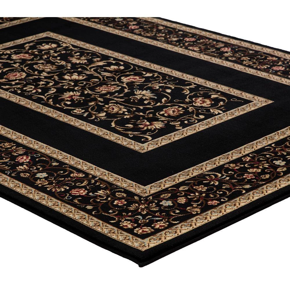 Best Sale โ Ankara Floral Border Black Rectangle Indoor 9 ft. x 13 ft. Area Rug by Concord Global Trading ๐ 7 Best Sale โ Ankara Floral Border Black Rectangle Indoor 9 ft. x 13 ft. Area Rug by Concord Global Trading ๐ - Image 5