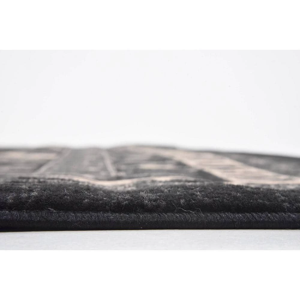 Outlet 🎁 Taftan Oasis Black 9' 0 x 12' 0 Area Rug by Unique Loom 👍 8 Outlet 🎁 Taftan Oasis Black 9' 0 x 12' 0 Area Rug by Unique Loom 👍 - Image 6