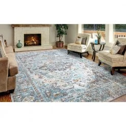 Outlet 😍 Barcelona Valencia Blue 7 ft. x 9 ft. Area Rug by Concord Global Trading 🎉 -Unique Loom Shop blue concord global trading area rugs 14966 4f 1000