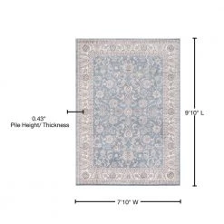 Wholesale ๐ Kashan Bergama Blue 8 ft. x 10 ft. Area Rug by Concord Global Trading ๐ 11 Wholesale ๐ Kashan Bergama Blue 8 ft. x 10 ft. Area Rug by Concord Global Trading ๐ -Unique Loom Shop blue concord global trading area rugs 28147 76 1000