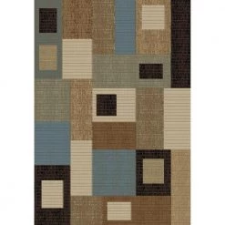 Top 10 🛒 Soho Rectangles Blue 8 ft. x 11 ft. Area Rug by Concord Global Trading 🌟