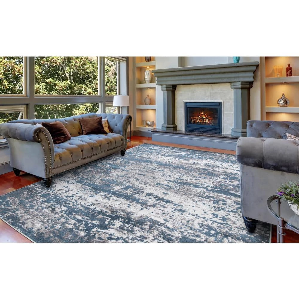 Best deal ⌛ Jefferson Collection Abstract Blue 3 ft. x 4 ft. Area Rug by Concord Global Trading 🥰 9 Best deal ⌛ Jefferson Collection Abstract Blue 3 ft. x 4 ft. Area Rug by Concord Global Trading 🥰 - Image 7