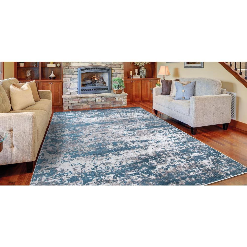Best deal ⌛ Jefferson Collection Abstract Blue 3 ft. x 4 ft. Area Rug by Concord Global Trading 🥰 13 Best deal ⌛ Jefferson Collection Abstract Blue 3 ft. x 4 ft. Area Rug by Concord Global Trading 🥰 - Image 11