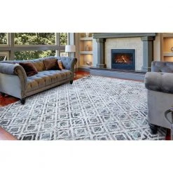 Best deal 🔥 Vintage Collection Diamonds Blue 3 ft. x 4 ft. Geometric Area Rug by Concord Global Trading 🥰 -Unique Loom Shop blue concord global trading area rugs 72443 1f 1000