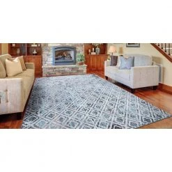 Best deal 🔥 Vintage Collection Diamonds Blue 3 ft. x 4 ft. Geometric Area Rug by Concord Global Trading 🥰 -Unique Loom Shop blue concord global trading area rugs 72443 31 1000