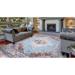 Best Pirce 😍 Vintage Collection Elegance Blue 8 ft. x 11 ft. Medallion Area Rug by Concord Global Trading ❤️ -Unique Loom Shop blue concord global trading area rugs 72867 1f 1000