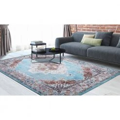Best Pirce 😍 Vintage Collection Elegance Blue 8 ft. x 11 ft. Medallion Area Rug by Concord Global Trading ❤️ -Unique Loom Shop blue concord global trading area rugs 72867 4f 1000