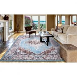 Best Pirce 😍 Vintage Collection Elegance Blue 8 ft. x 11 ft. Medallion Area Rug by Concord Global Trading ❤️ -Unique Loom Shop blue concord global trading area rugs 72867 c3 1000