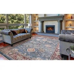 Best Sale 👍 Pandora Collection Alexander Blue 5 ft. x 7 ft. Traditional Area Rug by Concord Global Trading ✨ -Unique Loom Shop blue concord global trading area rugs 80365 1f 1000