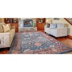 Best Sale 👍 Pandora Collection Alexander Blue 5 ft. x 7 ft. Traditional Area Rug by Concord Global Trading ✨ -Unique Loom Shop blue concord global trading area rugs 80365 31 1000
