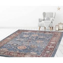 Best Sale 👍 Pandora Collection Alexander Blue 5 ft. x 7 ft. Traditional Area Rug by Concord Global Trading ✨ -Unique Loom Shop blue concord global trading area rugs 80365 44 1000