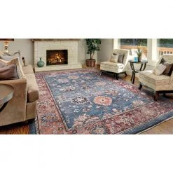Best Sale 👍 Pandora Collection Alexander Blue 5 ft. x 7 ft. Traditional Area Rug by Concord Global Trading ✨ -Unique Loom Shop blue concord global trading area rugs 80365 4f 1000