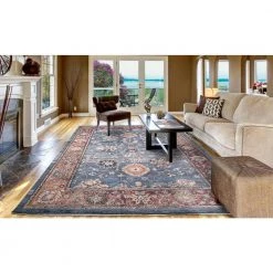 Best Sale 👍 Pandora Collection Alexander Blue 5 ft. x 7 ft. Traditional Area Rug by Concord Global Trading ✨ -Unique Loom Shop blue concord global trading area rugs 80365 c3 1000