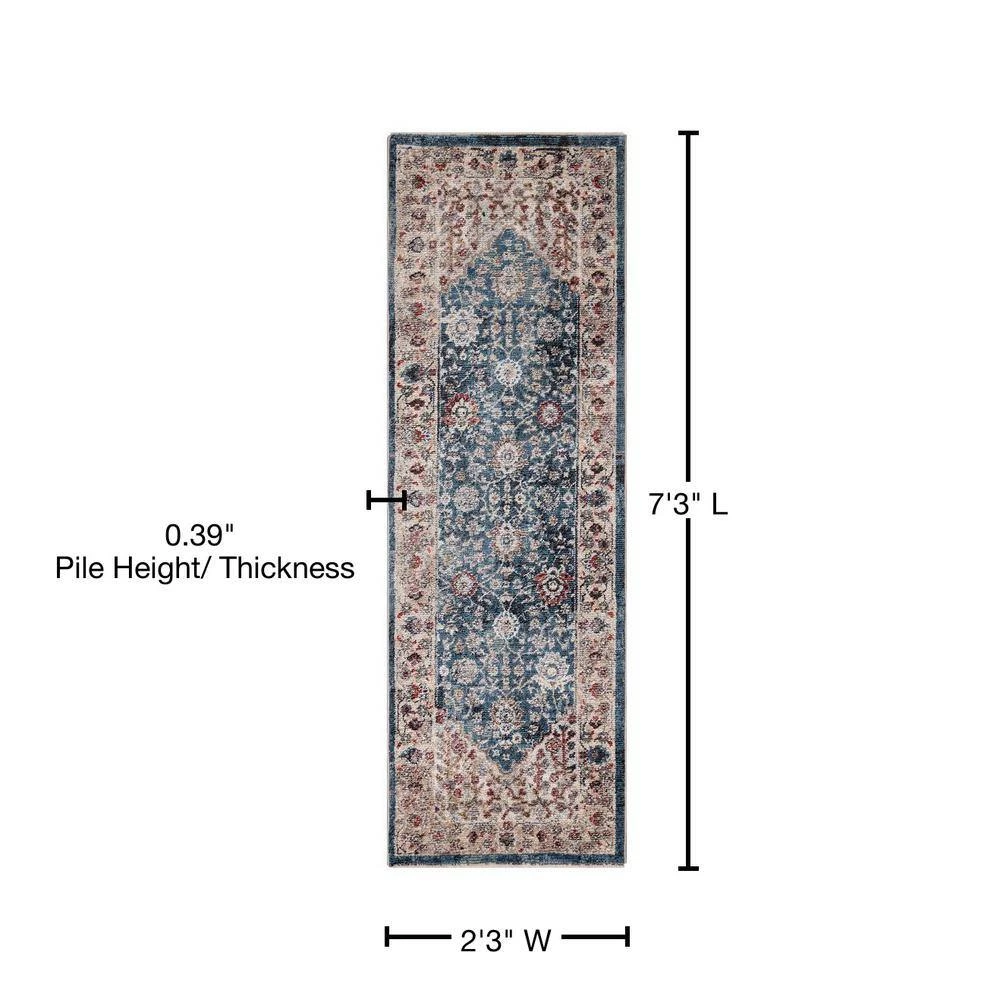 Hot Sale ๐ Pandora Collection Royalty Blue 2 ft. x 7 ft. Traditional Runner Rug by Concord Global Trading ๐ 12 Hot Sale ๐ Pandora Collection Royalty Blue 2 ft. x 7 ft. Traditional Runner Rug by Concord Global Trading ๐ - Image 10