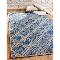 Wholesale 😀 Braided Jute Bengal Blue 8' 0 x 10' 0 Area Rug by Unique Loom 🧨 -Unique Loom Shop blue unique loom area rugs 3138954 31 1000
