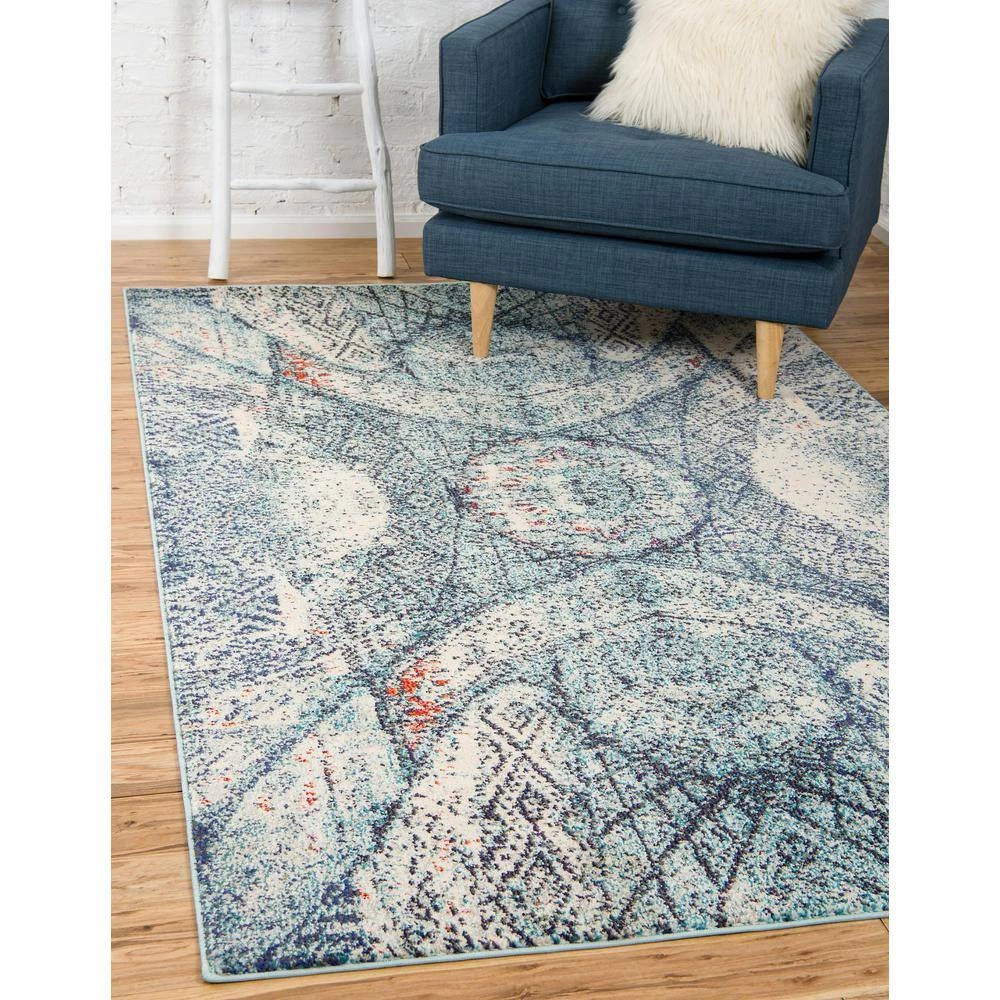 Top 10 🤩 Vita Munch Blue 9' 0 x 12' 0 Area Rug by Unique Loom 🔥 4 Top 10 🤩 Vita Munch Blue 9' 0 x 12' 0 Area Rug by Unique Loom 🔥 - Image 2
