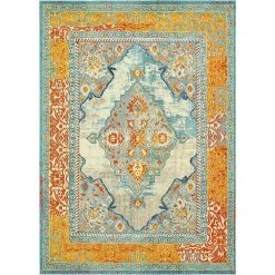 Buy ๐ Vita Da Vinci Blue 9' 0 x 12' 0 Area Rug by Unique Loom ๐