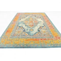 Buy 👍 Vita Da Vinci Blue 9' 0 x 12' 0 Area Rug by Unique Loom 🔔 -Unique Loom Shop blue unique loom area rugs 3140060 a0 1000