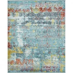 Flash Sale 👍 Baracoa Alamar Teal 8' 4 x 10' 0 Area Rug by Unique Loom 🎁