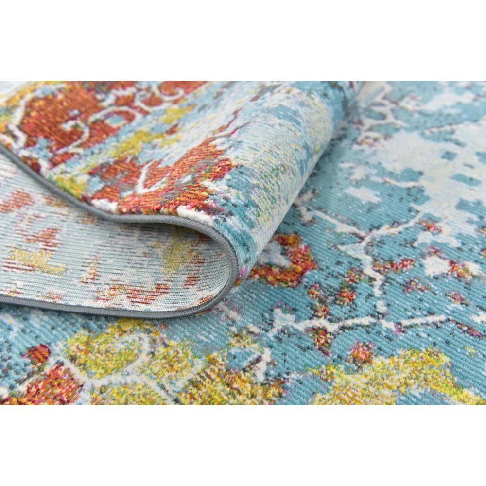 Flash Sale ๐ Baracoa Alamar Teal 8' 4 x 10' 0 Area Rug by Unique Loom ๐ 6 Flash Sale ๐ Baracoa Alamar Teal 8' 4 x 10' 0 Area Rug by Unique Loom ๐ - Image 4