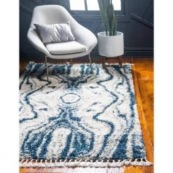 Cheapest 🛒 Hygge Shag Valley Blue 8 ft. x 10 ft. Area Rug by Unique Loom ⌛ -Unique Loom Shop blue unique loom area rugs 3143984 4f 1000