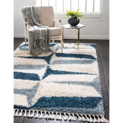 Cheapest 🌟 Hygge Shag Balanced Blue 9 ft. x 12 ft. Area Rug by Unique Loom ✔️ 12 Cheapest 🌟 Hygge Shag Balanced Blue 9 ft. x 12 ft. Area Rug by Unique Loom ✔️ -Unique Loom Shop blue unique loom area rugs 3144079 4f 1000