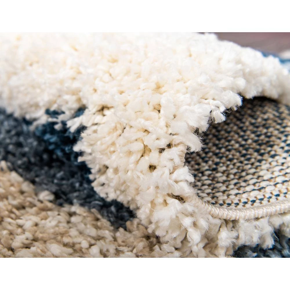 Cheapest 🌟 Hygge Shag Balanced Blue 9 ft. x 12 ft. Area Rug by Unique Loom ✔️ 5 Cheapest 🌟 Hygge Shag Balanced Blue 9 ft. x 12 ft. Area Rug by Unique Loom ✔️ - Image 3