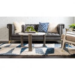 Cheapest 🌟 Hygge Shag Balanced Blue 9 ft. x 12 ft. Area Rug by Unique Loom ✔️ 11 Cheapest 🌟 Hygge Shag Balanced Blue 9 ft. x 12 ft. Area Rug by Unique Loom ✔️ -Unique Loom Shop blue unique loom area rugs 3144079 c3 1000