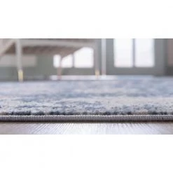 Deals ✔️ Portland Central Blue 9 ft. x 12 ft. Area Rug by Unique Loom 🔥 -Unique Loom Shop blue unique loom area rugs 3147225 1f 1000