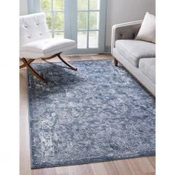 Flash Sale 🧨 Portland Albany Blue 5 ft. x 8 ft. Area Rug by Unique Loom ❤️ -Unique Loom Shop blue unique loom area rugs 3147404 31 1000