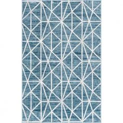 Best Pirce 💯 Matrix Trellis Geometric Blue 9 ft. 10 in. x 14 ft. Area Rug by Unique Loom ⌛