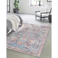 Top 10 👍 Nostalgia Katie Blue 9 ft. x 12 ft. Area Rug by Unique Loom 🛒 -Unique Loom Shop blue unique loom area rugs 3177834 31 1000
