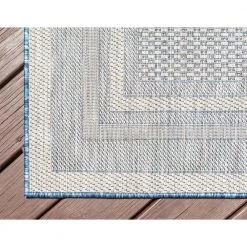Best reviews of 🌟 Outdoor Soft Border Blue 9' 0 x 12' 0 Area Rug by Unique Loom 💯 -Unique Loom Shop blue unique loom outdoor rugs 3128992 66 1000