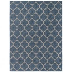 Budget 😍 Outdoor Trellis Blue 9' 0 x 12' 0 Area Rug by Unique Loom 🛒