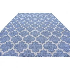 Budget 😍 Outdoor Trellis Blue 9' 0 x 12' 0 Area Rug by Unique Loom 🛒 -Unique Loom Shop blue unique loom outdoor rugs 3128998 a0 1000