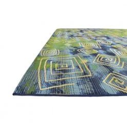 Buy 😀 Outdoor Vortex Blue 10' 0 x 12' 0 Area Rug by Unique Loom 🤩 -Unique Loom Shop blue unique loom outdoor rugs 3138425 1f 1000