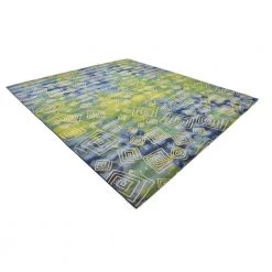 Buy 😀 Outdoor Vortex Blue 10' 0 x 12' 0 Area Rug by Unique Loom 🤩 -Unique Loom Shop blue unique loom outdoor rugs 3138425 fa 1000
