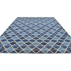 Cheapest 🌟 Outdoor Eden Trellis Blue 10' 0 x 12' 0 Area Rug by Unique Loom 🥰 -Unique Loom Shop blue unique loom outdoor rugs 3138495 a0 1000