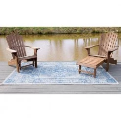 Outlet ✔️ Azure Blue Timeworn Outdoor 9 ft. x 12 ft. Area Rug by Unique Loom ✔️ 19 Outlet ✔️ Azure Blue Timeworn Outdoor 9 ft. x 12 ft. Area Rug by Unique Loom ✔️ -Unique Loom Shop blue unique loom outdoor rugs 3145089 31 1000